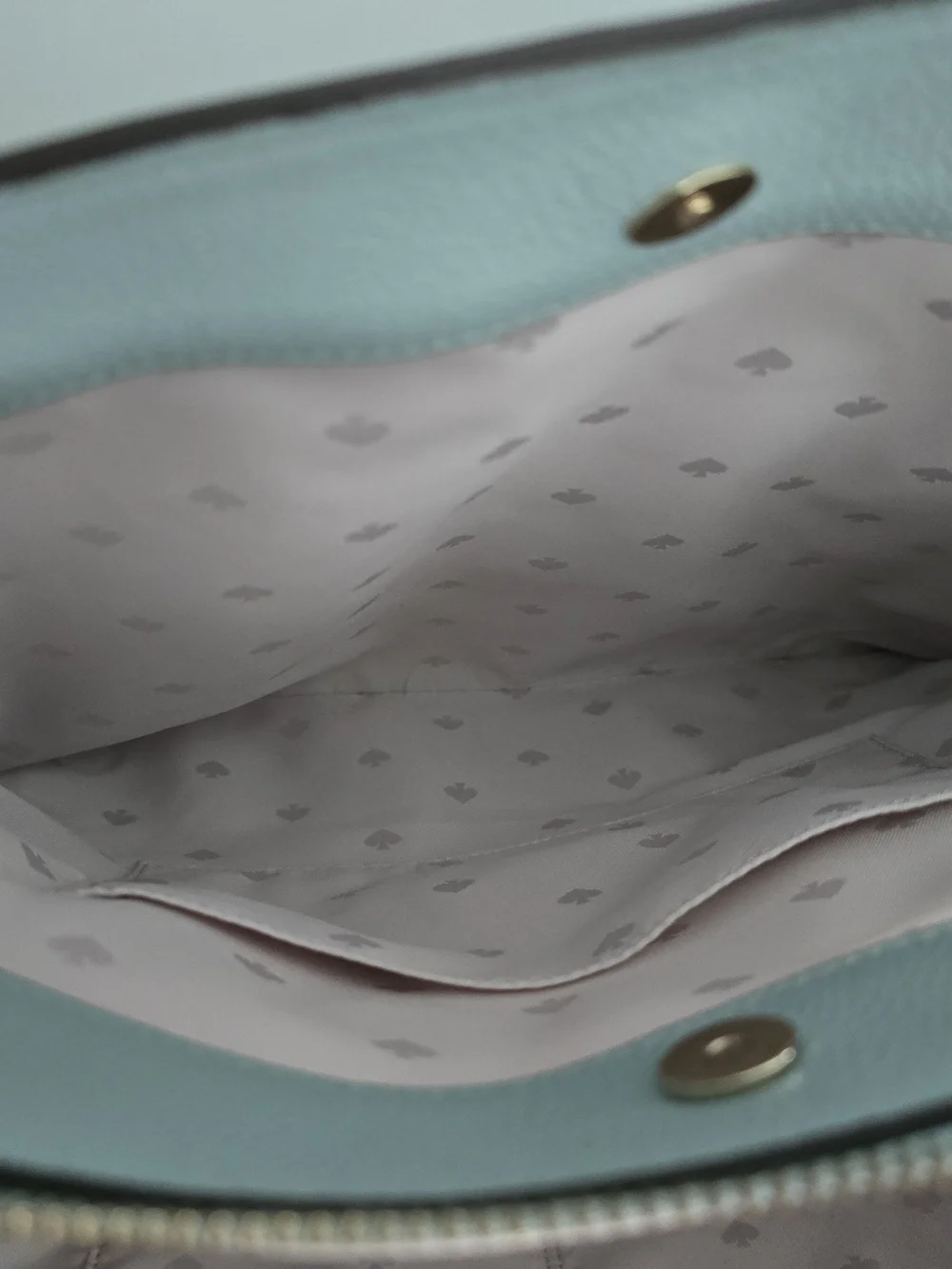 kate spade Light Blue Leather Tote Bag
